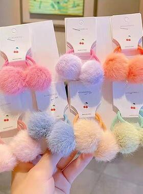 hair loop female leather band hair accessory hair rope发夹