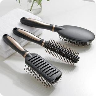 Round Hair Comb Curling Hair Brush Ceramic Iron Barrel Comb