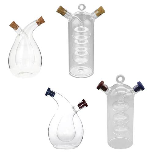 2 in 1 Oil and Vinegar Bottle Condiment Storage 350ml Sealed