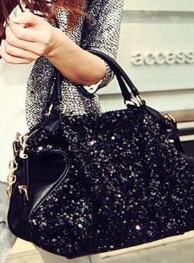 women Leopard messenger bag pu leather handbag bags 亮片女包