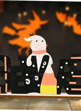 Halloween Wooden Letter Ornaments Non-Toxic Odorless