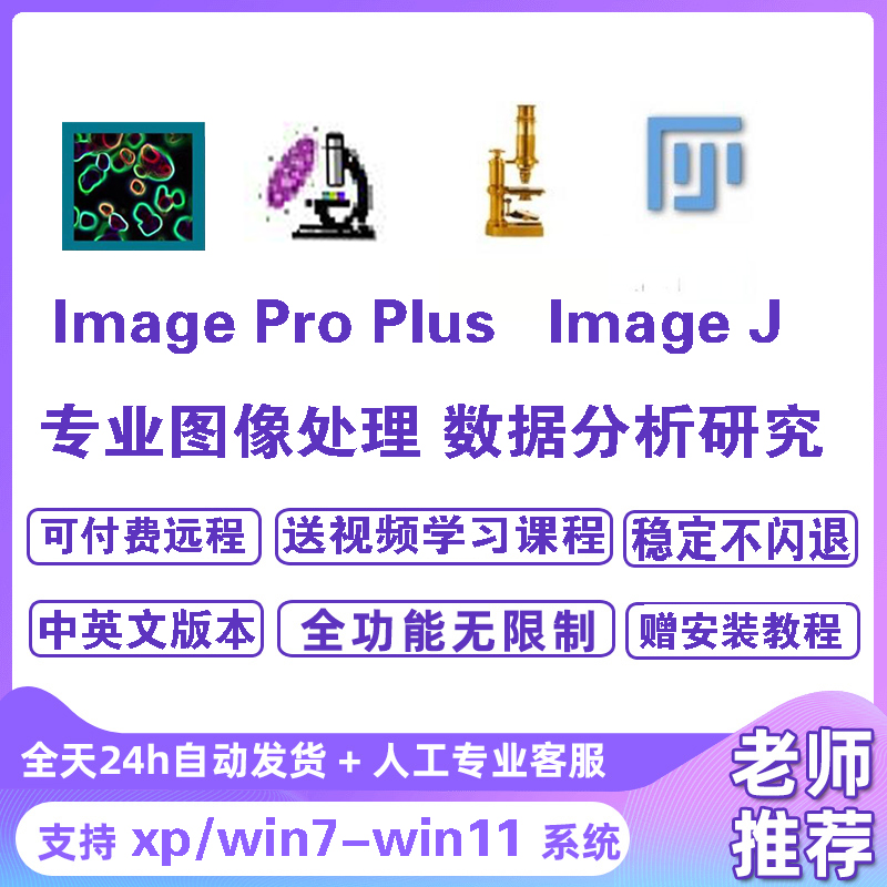 Image Pro Plus 6软件远程安装中英文版处理图像IPP ImageJ/FIJI