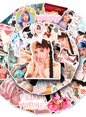 50张melanie martinez贴纸外国明星歌手高清周边电脑手账咕卡贴纸