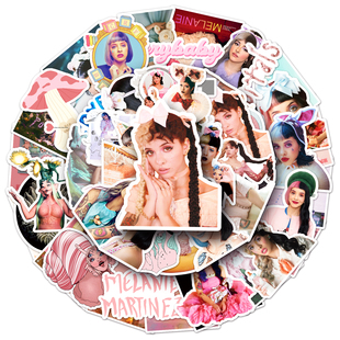 50张melanie martinez贴纸外国明星歌手高清周边电脑手账咕卡贴纸