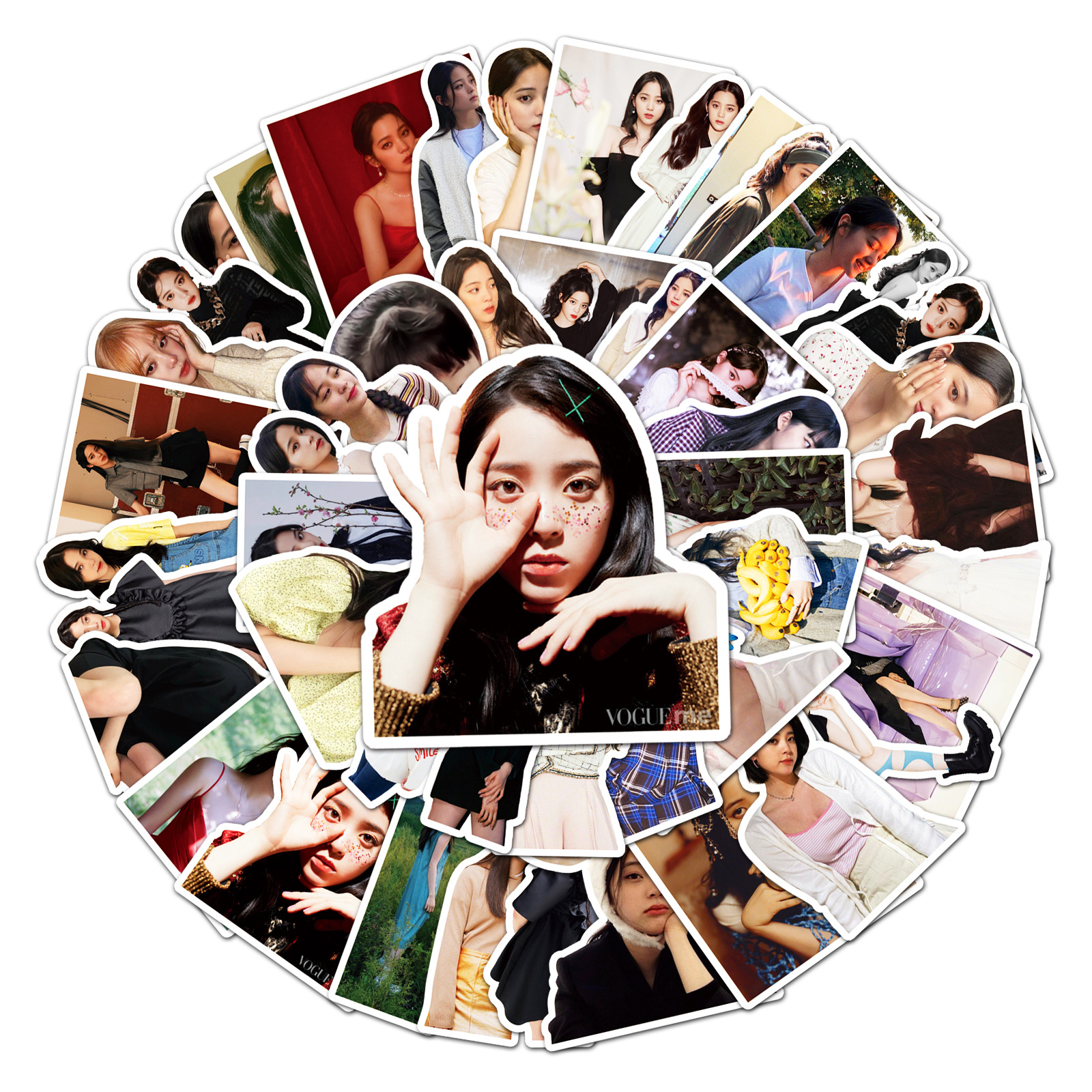 50张欧阳娜娜明星行李箱贴纸防水