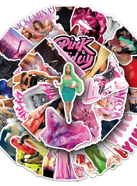 50张Nicki Minaj妮琪米娜贴纸欧美女明星周边装饰防水手机壳贴纸