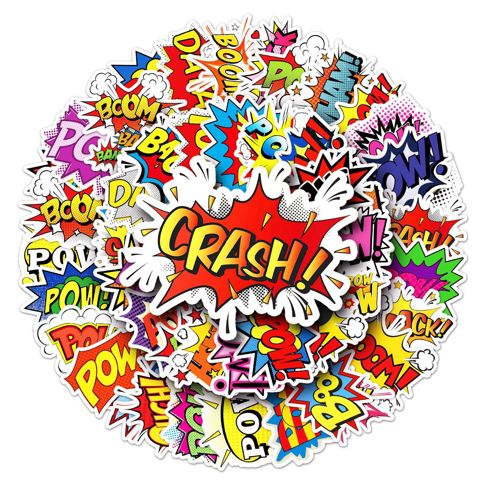 50张英文潮流行李箱贴纸创意个性防水 旅行箱笔记本电脑装饰贴纸