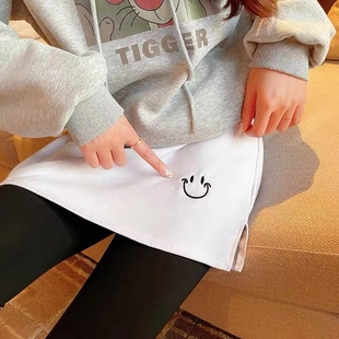 小屁帘下摆冬季 半身裙卫衣打底遮屁股神器叠穿内搭秋冬白色短裙女