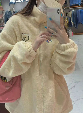 羊羔毛外套女冬季学生加厚