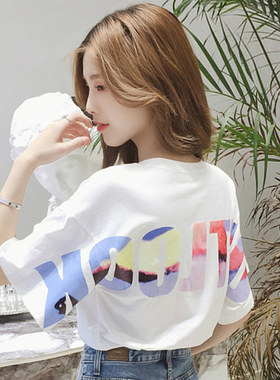 网红超火cec短袖t恤女洋气2026夏装新款宽松韩版小众设计感上衣服
