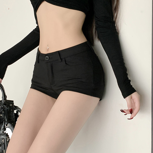 美式低腰辣妹短裤女2026夏季百搭弹力裤小个子白色休闲热裤子外穿