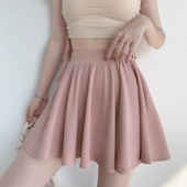 高腰显瘦小个子a字短裙 2026新款 粉色冰丝百褶裙女半身裙夏季 薄款