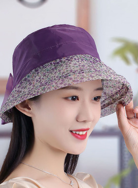 盆帽逛街田园女夏季花朵