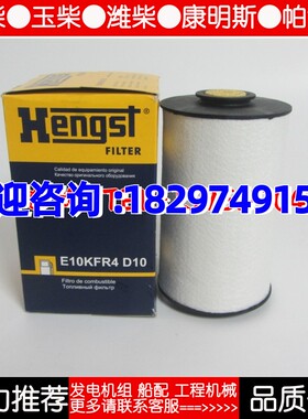 原厂Hengst汉格斯特柴油滤芯 E10KFR4D10 柴油发电机柴滤01181060