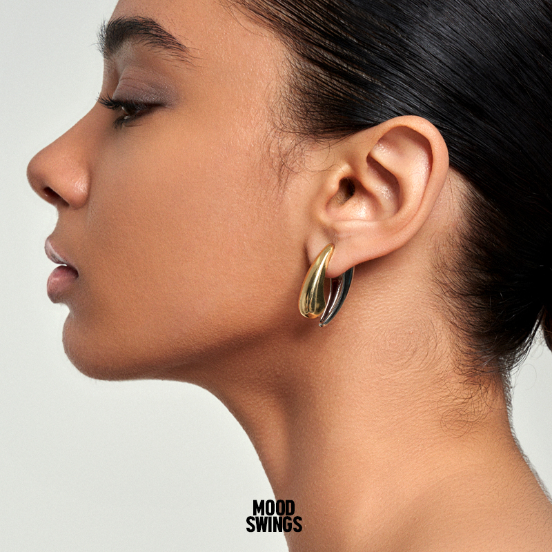 情绪波动金银双色MIX耳环