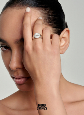 MS情绪波动 欧美满钻微镶气质简约轻奢圆闪钻戒指