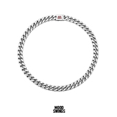 MS情绪波动立体切割40cm古巴链嘻哈45cm女锁骨项链 钛钢choker