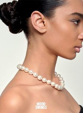 情绪波动MOOD SWINGS大珍珠复古项链女轻奢小众锁骨链