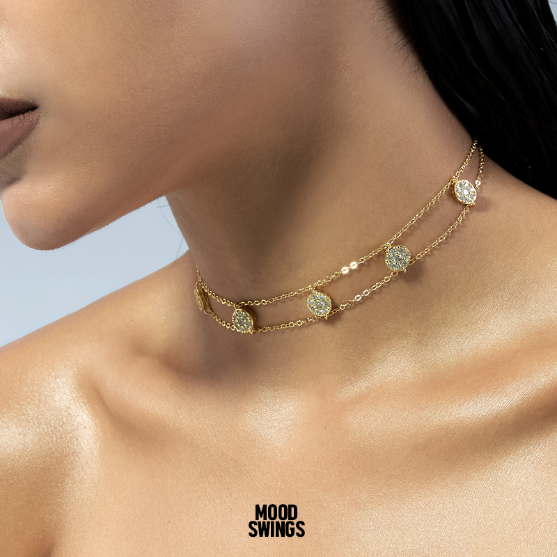 MOODSWINGSchoker女圆钻颈链