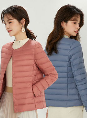 新款轻薄羽绒服保暖内胆2024年女款外穿圆领时尚薄款轻便外套