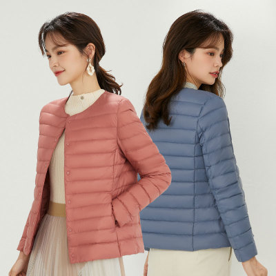 新款轻薄羽绒服保暖内胆2024年女款外穿圆领时尚薄款轻便外套