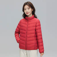 A new 2024 down jacket for women, featuring a light and thin stand-up collar, short design that is slimming, lightweight, stylish and fashionable for ladies thumbnail 8