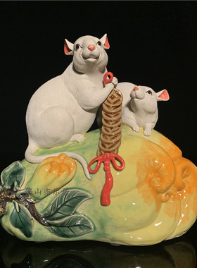 老鼠摆件乔迁商务礼品家居装饰