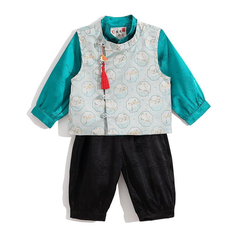 儿童中式礼服民国服装秋冬