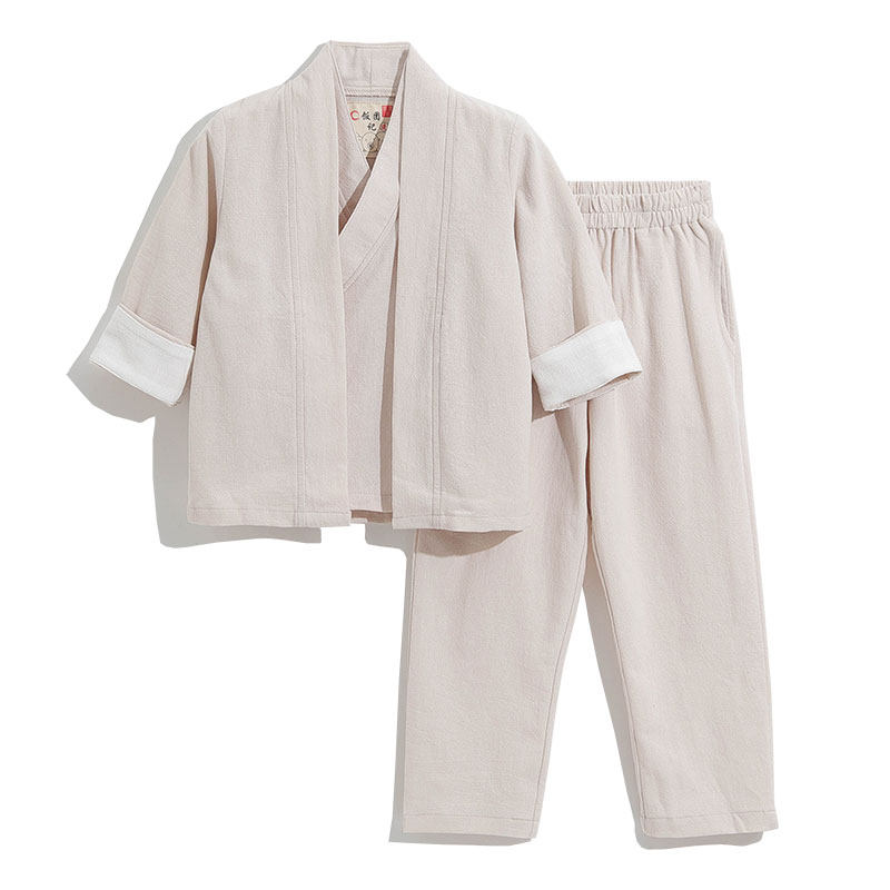 纯棉薄款儿童汉服套装春夏款图片
