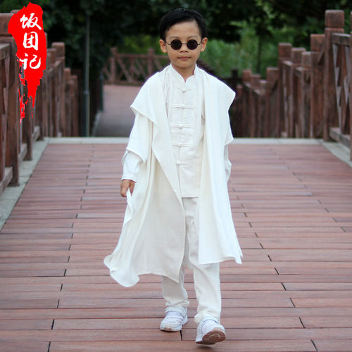 棉麻春秋儿童汉服披风