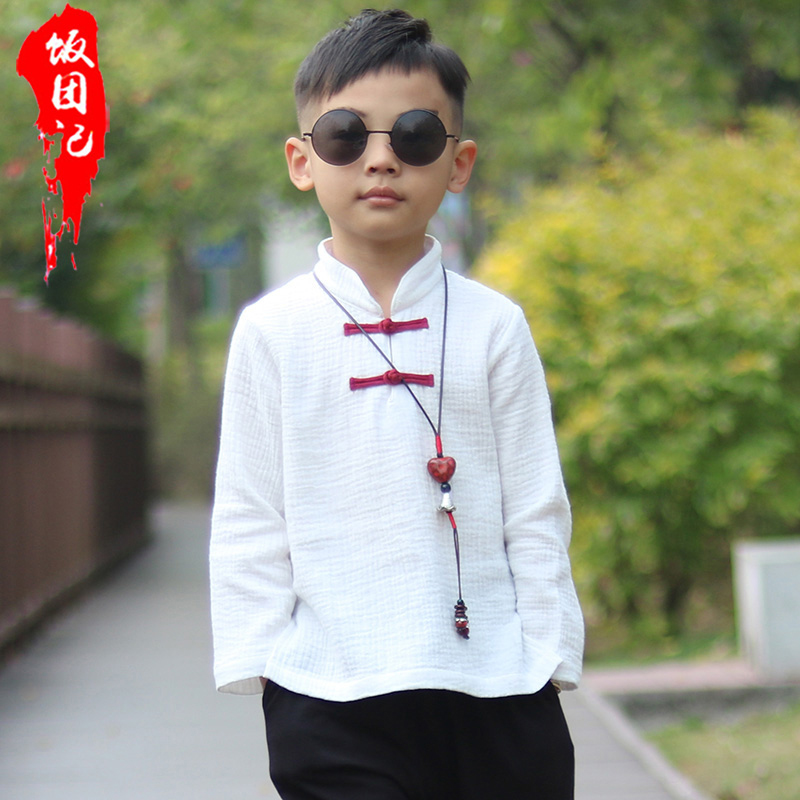 饭团记立领衬衫春秋长袖中式唐装