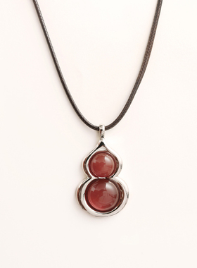 赤葫项链女新年礼物可抽拉毛衣链