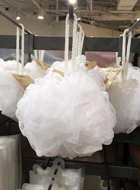 日式纯色沐浴球浴花出口优良品加大号超柔洗澡球搓澡搓背澡巾