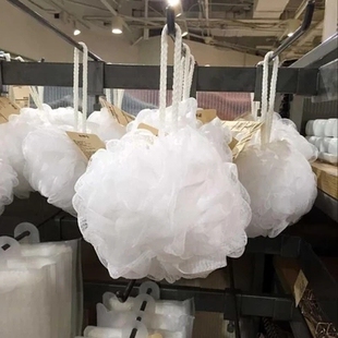 日式纯色沐浴球浴花出口优良品加大号超柔洗澡球搓澡搓背澡巾