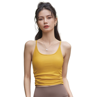 卡益瑜伽服女专业高端运动背心带胸垫秋冬健身房普拉提训练服上衣