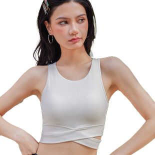 卡益专业瑜伽服女高端时尚运动内衣带胸垫防震高强度文胸健身背心