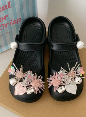 洞洞鞋鞋扣crocs鞋花配饰质感