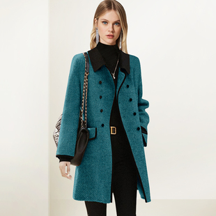 法式翻领呢子大衣女2026年冬装新款韩版中长款宽松百搭毛呢外套潮