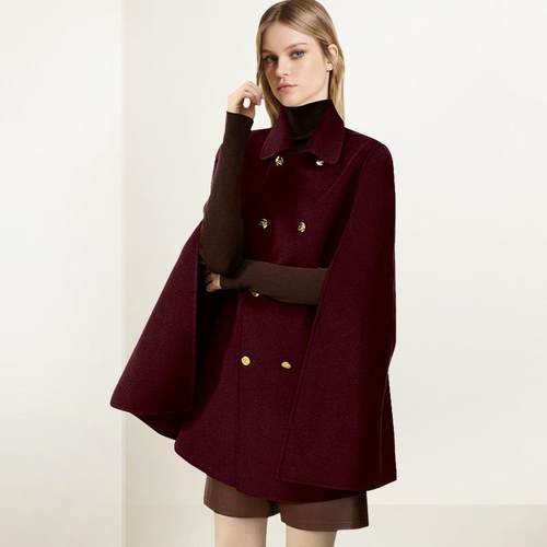 高级感小众斗篷毛呢大衣