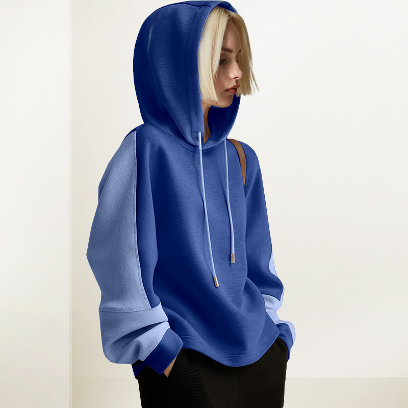 气质减龄宽松休闲抽绳上衣