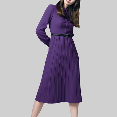 成熟气质修身百褶裙A字裙