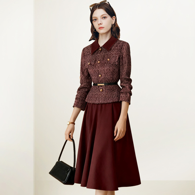 小香风外套半身裙套装裙