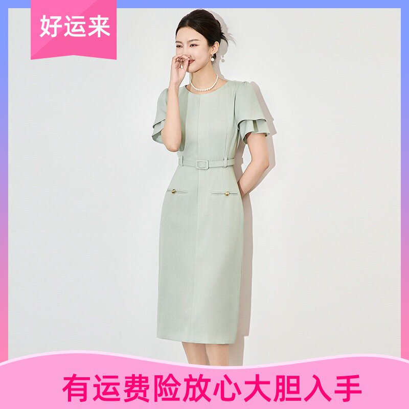 深圳南油端庄大气职业干练连衣裙