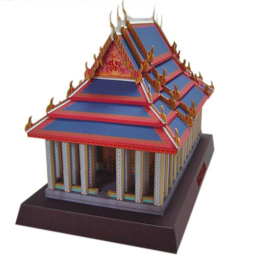 泰国玉佛寺建筑3d立体纸模型DIY手工制作儿童折纸益智玩具