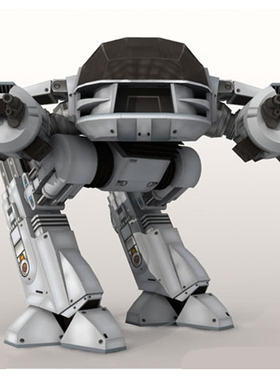 机械战警ED-209反派机器人3D立体纸模型DIY手工制作益智折纸玩具