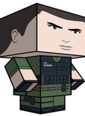 纸箱人系列之生化危机 克里斯Chris Redfield 纸模型