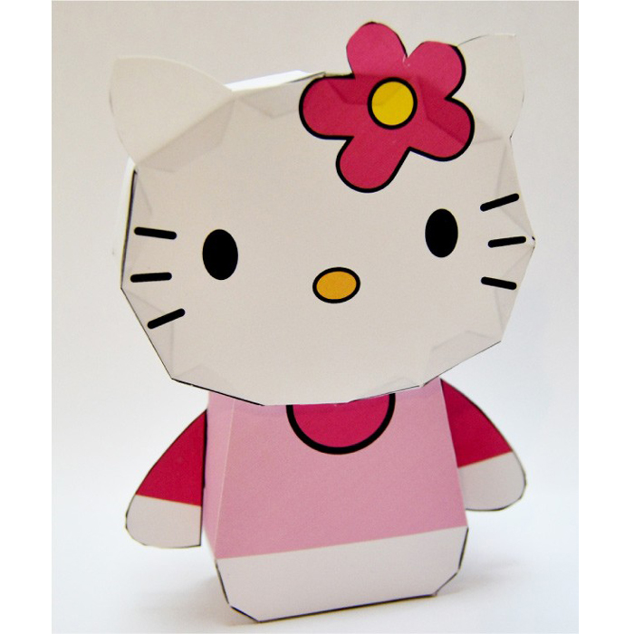 hellokitty凯蒂猫凯特猫KT猫立体纸模型DIY手工制作儿童折纸玩具