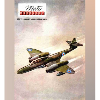 《Maly Modelarz》1963-7 格洛斯特流星战斗机纸模型 DIY手工