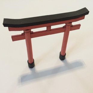 日本神社鸟居 1比72 纸模型