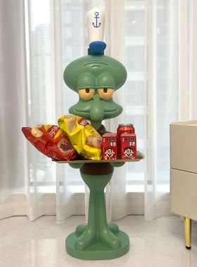 章鱼哥超大托盘电视柜沙发旁边落地装饰搬家乔迁新居开业礼物摆件